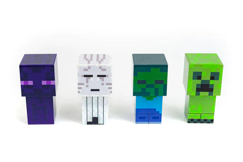 MINECRAFT MINI MOB 4-PIECE FIGURE MOOD LIGHT SET | BATTERY OPERATED