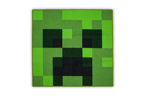 MINECRAFT CREEPER AREA RUG | CREEPER MINECRAFT RUG | 39-INCH SQUARE AREA RUG