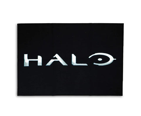 HALO BLACK LOGO RECTANGULAR AREA RUG | 36 X 52 INCHES