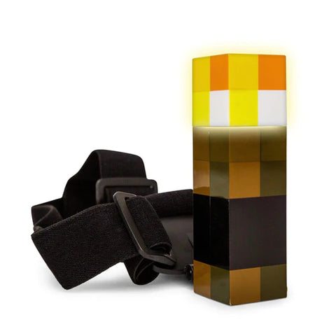 MINECRAFT BROWNSTONE TORCH HEADLAMP LIGHT WITH ADJUSTABLE HEADBAND