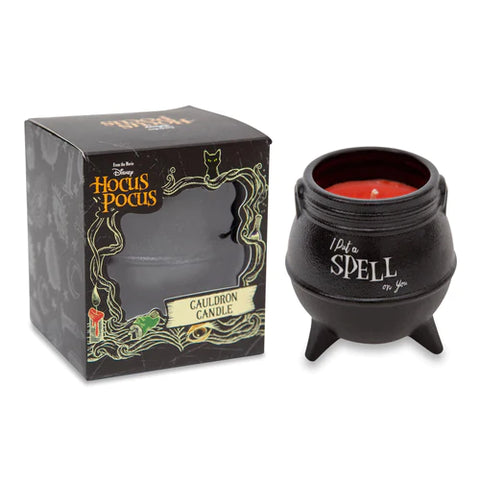 DISNEY HOCUS POCUS "I PUT A SPELL ON YOU" CERAMIC CAULDRON CANDLE