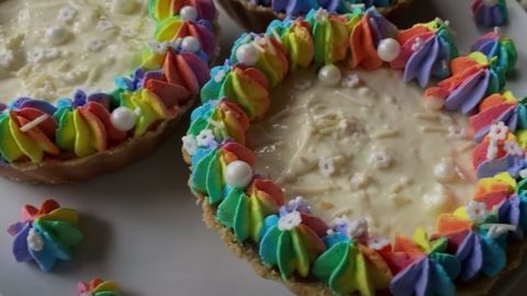 Rainbow Custard Tart