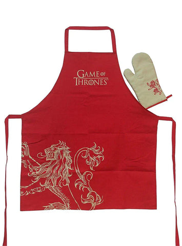 GAME OF THRONES HOUSE LANNISTER APRON AND OVEN MITT SET