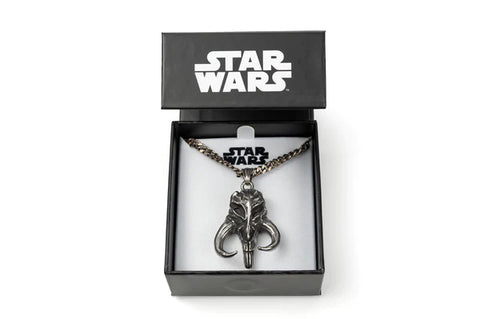 STAR WARS MANDALORIAN MYTHOSAUR SKULL PENDANT NECKLACE | 22-INCH LONG CHAIN