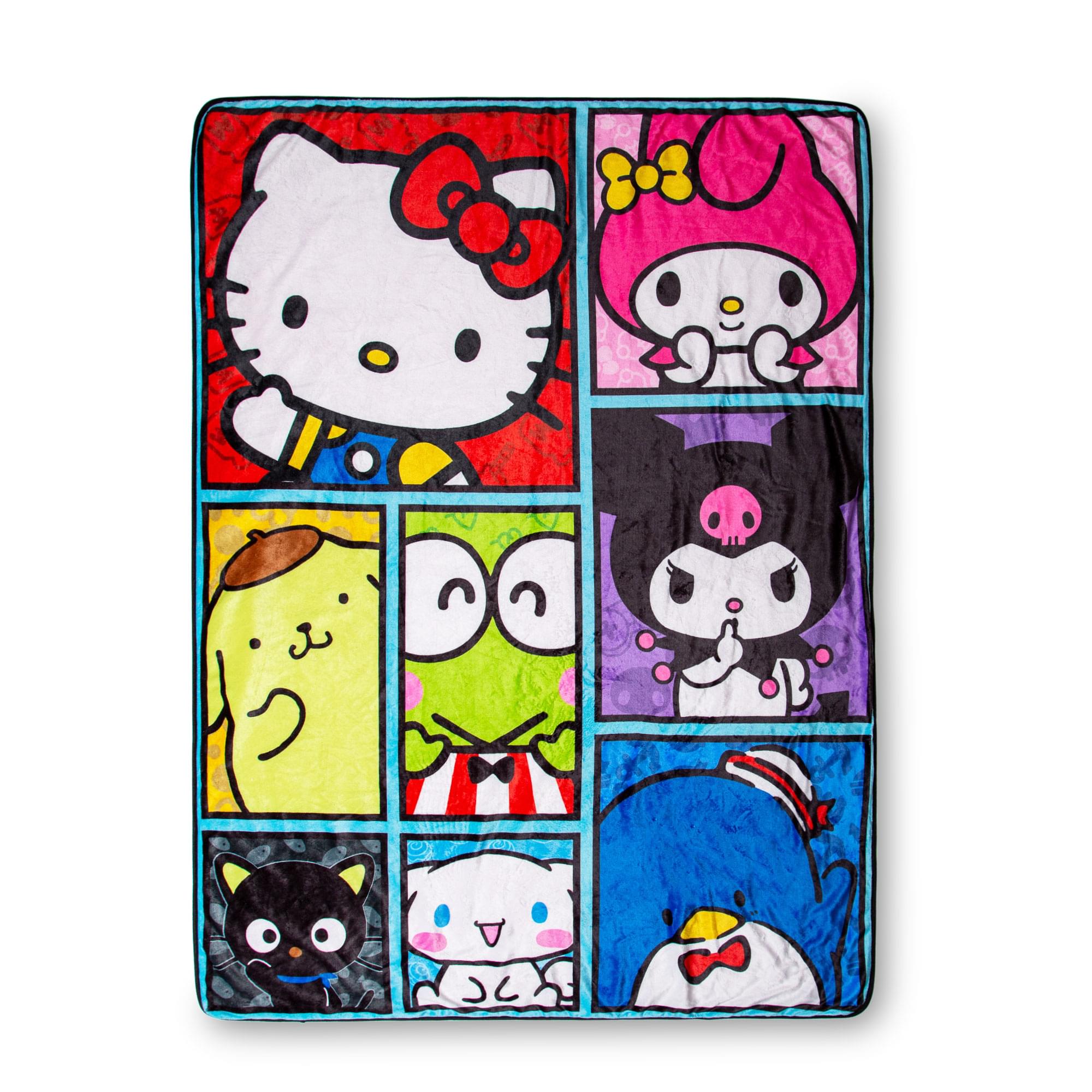 Sanrio Hello Kitty And Friends Oversized Sherpa Fleece Throw Blanket , 54 X 72 Inches