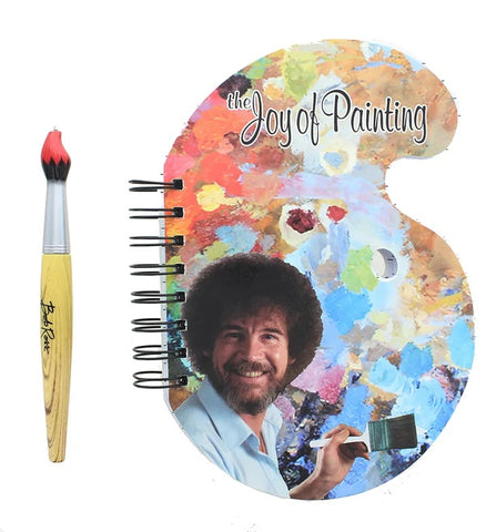 BOB ROSS "THE JOY OF PAINTING" PAINT PALETTE JOURNAL & BRUSH PEN