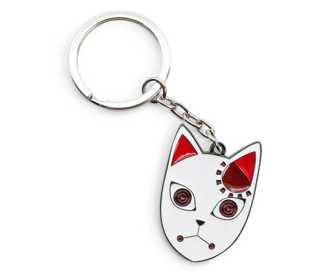 DEMON SLAYER TANJIRO KAMADO FOX MASK ENAMEL PENDANT KEYCHAIN