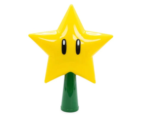 SUPER MARIO BROS. 7-INCH SUPER STAR LIGHT-UP HOLIDAY TREE TOPPER DECORATION