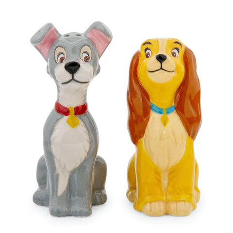 DISNEY LADY AND THE TRAMP CERAMIC SALT AND PEPPER SHAKER SET