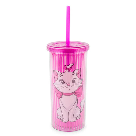 DISNEY THE ARISTOCATS MARIE CARNIVAL CUP WITH LID AND STRAW | HOLDS 20 OUNCES