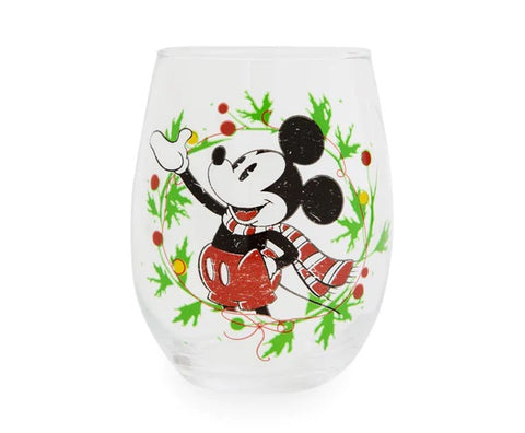 Disney Mickey and Minnie 9-Ounce Stemless Fluted Glassware | Set of 2