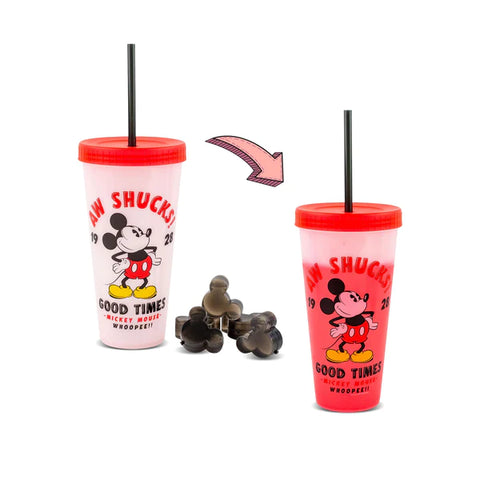 DISNEY CLASSIC MICKEY MOUSE "AW SHUCKS" COLOR-CHANGING PLASTIC TUMBLER