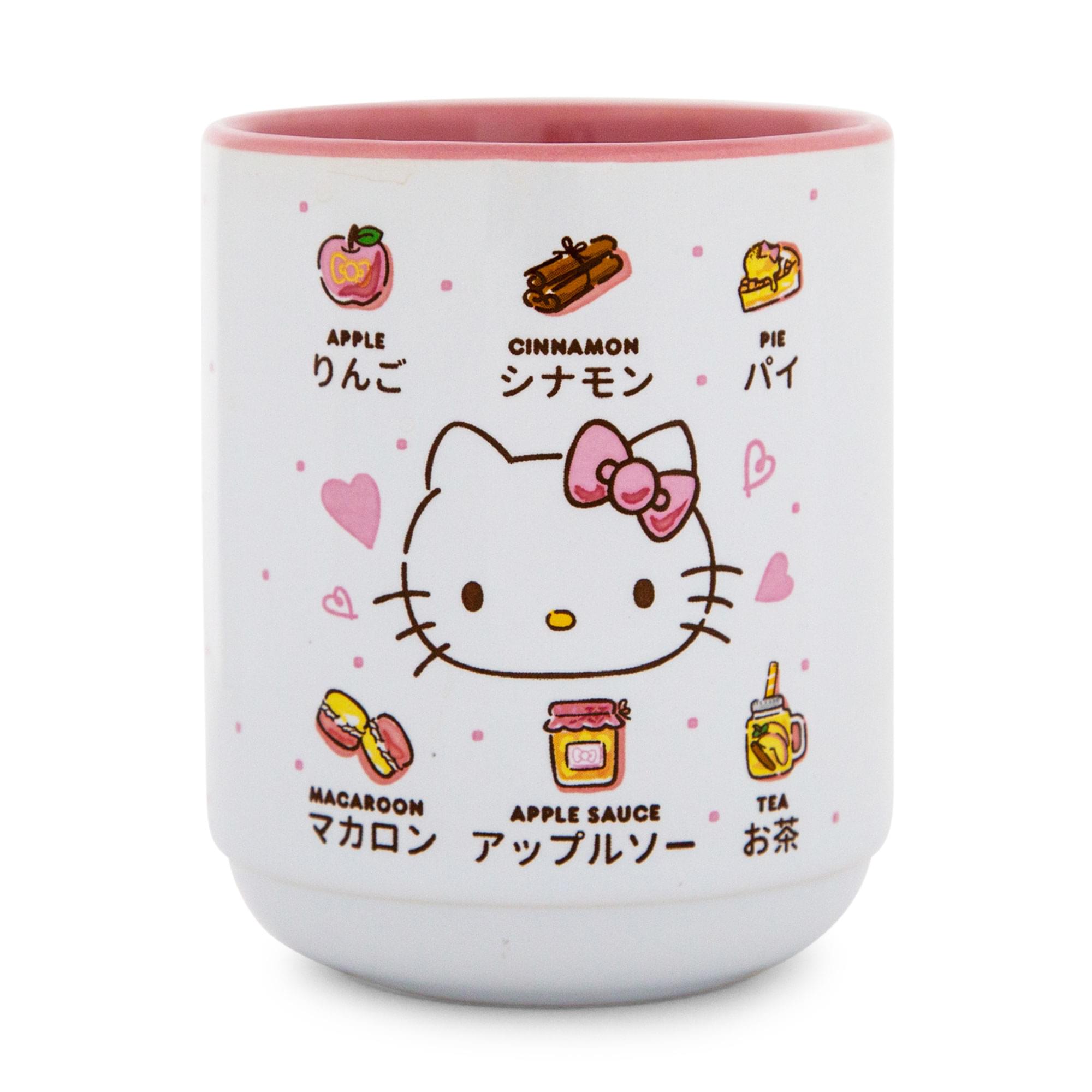 Sanrio Hello Kitty Apple Icons Asian Ceramic Tea Cup , Holds 9 Ounces