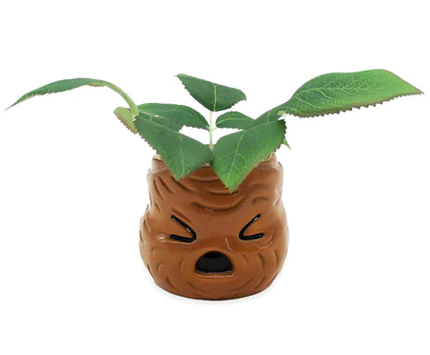 HARRY POTTER MANDRAKE FACE 6-INCH CERAMIC PLANTER WITH ARTIFICIAL SUCCULENT