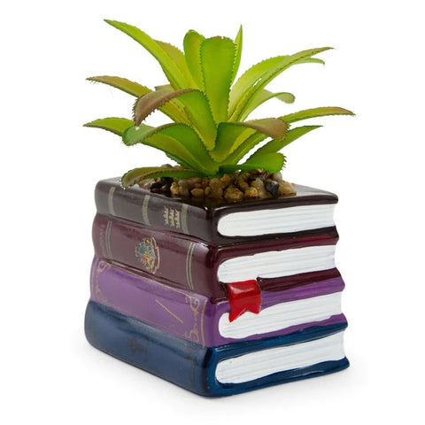 HARRY POTTER BOOK STACK 3-INCH CERAMIC PLANTER WITH ARTIFICIAL SUCCULENT