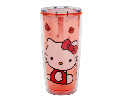 SANRIO HELLO KITTY PUMPKIN SPICE TRAVEL TUMBLER W/ SLIDE CLOSE LID | 20 OUNCES