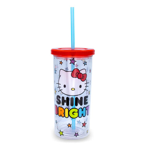 SANRIO HELLO KITTY SHINE BRIGHT CARNIVAL CUP WITH LID | HOLDS 20 OUNCES