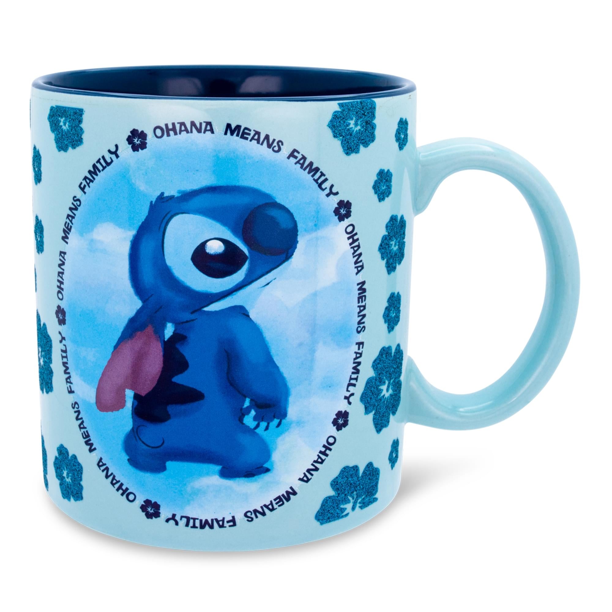 Disney Lilo & Stitch Ohana Means Family Ceramic Mug , Holds 20 Ounces
