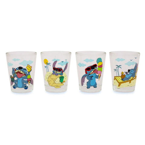 DISNEY LILO & STITCH BEACH DAY 1.5-OUNCE MINI SHOT GLASSES | SET OF 4