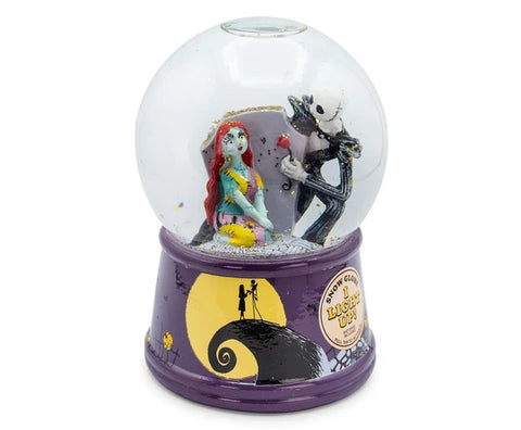 DISNEY NIGHTMARE BEFORE CHRISTMAS JACK & SALLY LIGHT-UP SNOW GLOBE | 6 INCHES