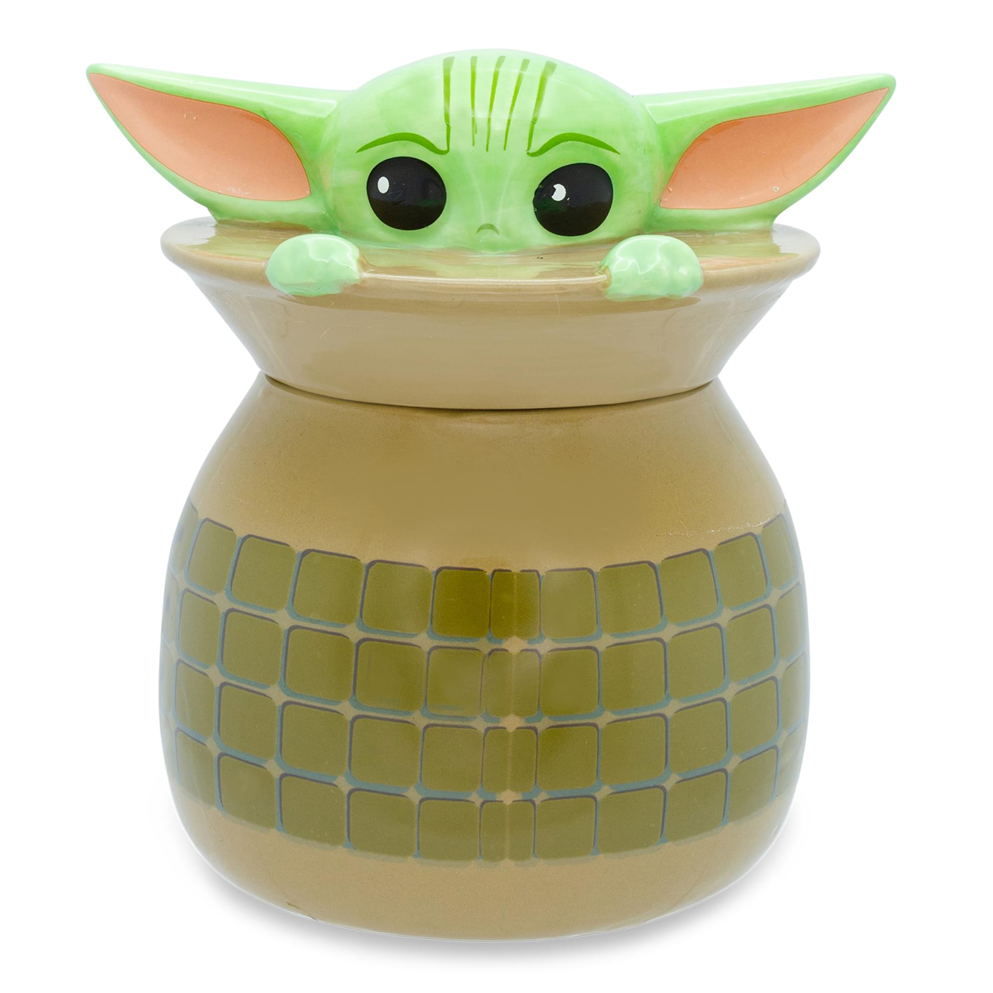 Star Wars: The Mandalorian Grogu Ceramic Cookie Jar Container , 6 Inches Tall