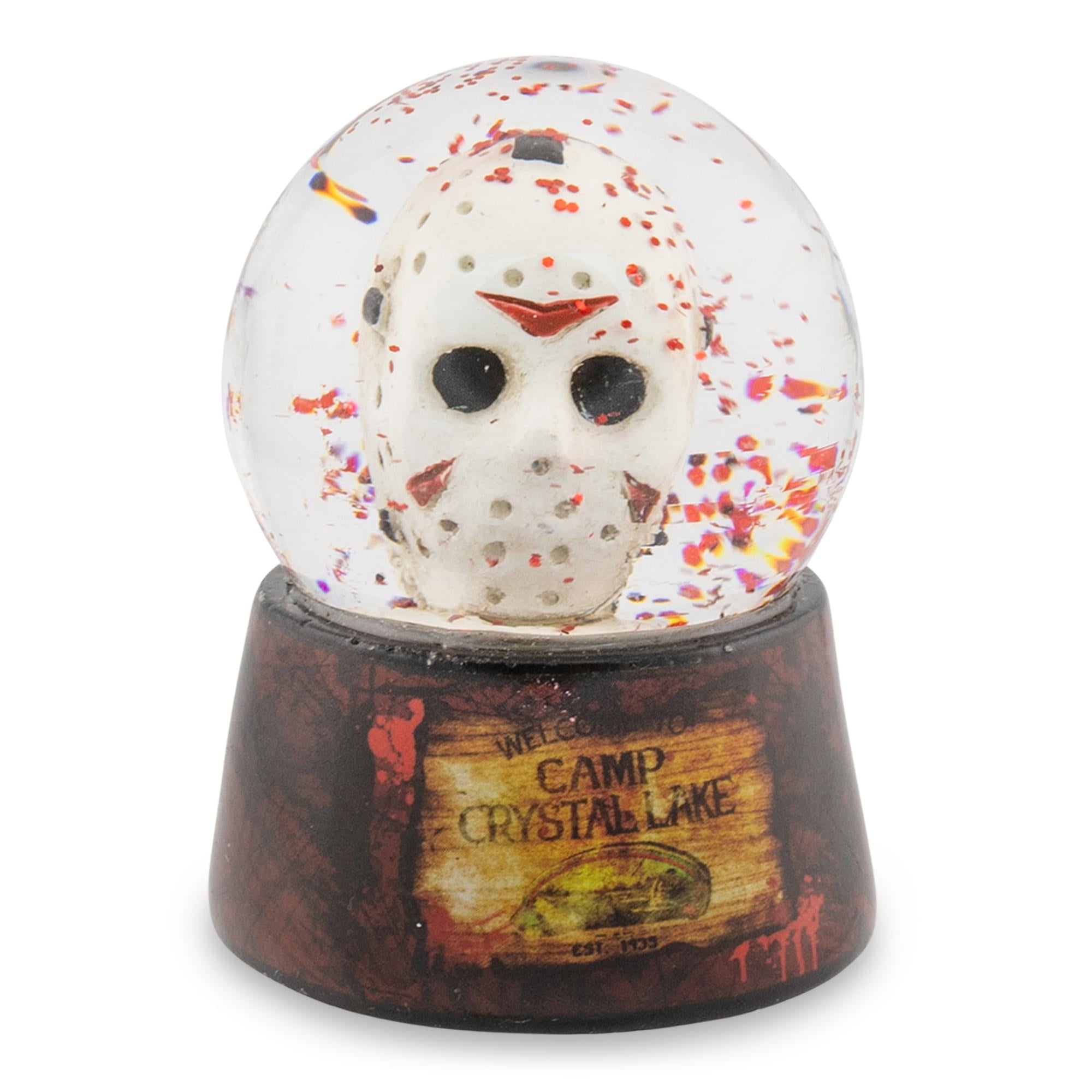 Friday The 13th Jason Voorhees Camp Crystal Lake Mini Snow Globe , 2 Inches Tall