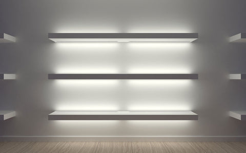 Shelves with Lights