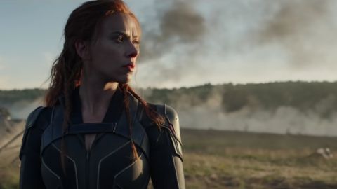 Side View Image of Natasha Romanoff as Black Widow