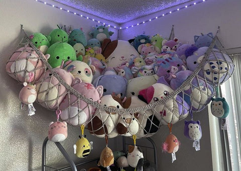 Reply to @ithinkthereforeiclam my squishmallow display in my dorm