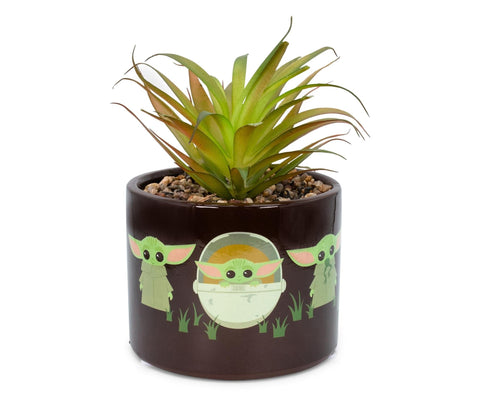  Star Wars: The Mandalorian The Child Ceramic Planter with Artificial Succulent