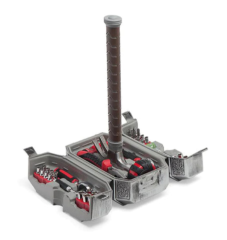 MARVEL AVENGERS THOR'S HAMMER 44-PIECE TOOL SET | MJOLNIR TOOLBOX ALL-IN-ONE KIT