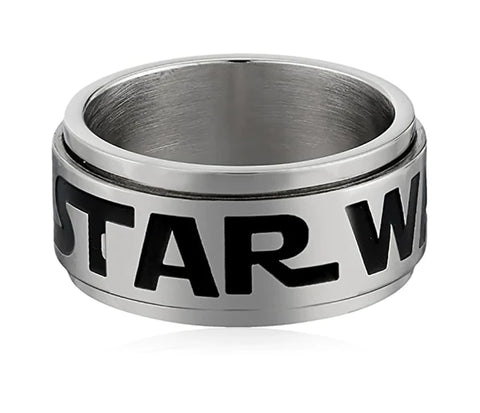 STAR WARS MEN'S STAINLESS STEEL SPINNER RING