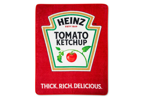 HEINZ KETCHUP LOGO FLEECE THROW BLANKET | 45 X 60 INCHES