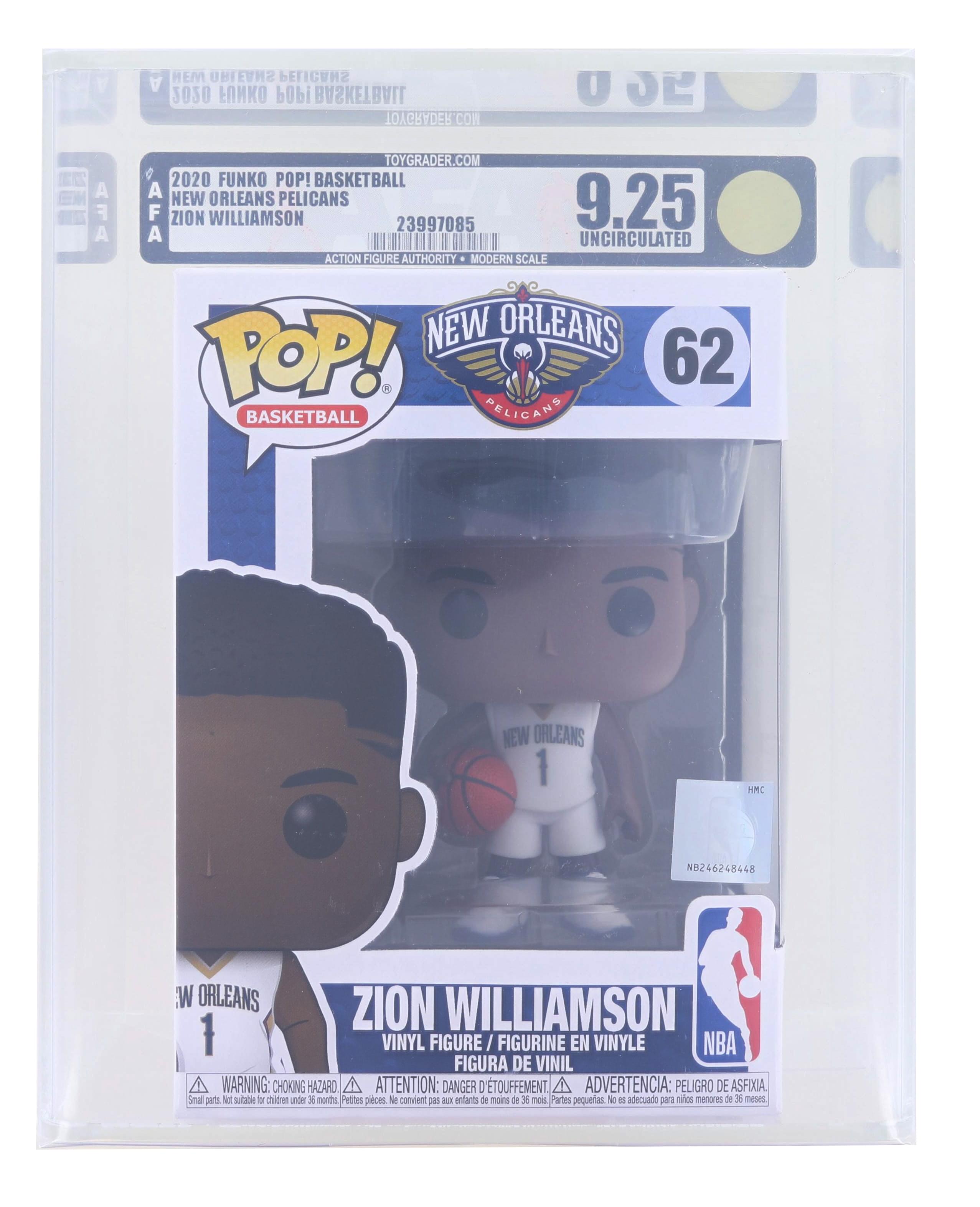New Orleans Pelicans NBA Funko POP , Zion Williamson , Graded AFA 9.25