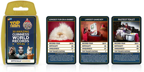 GUINNESS BOOK WORLD RECORDS TOP TRUMPS CARD GAME