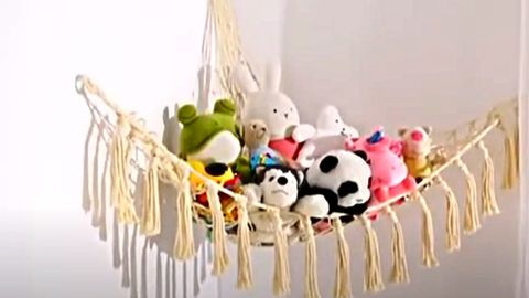 DIY Hammock For Stuffed Animals To Keep Them Off The Floor