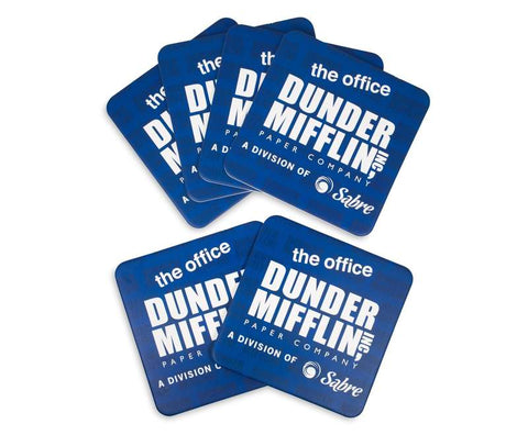 The Office Dunder Mifflin Logo Paper Drink Coasters