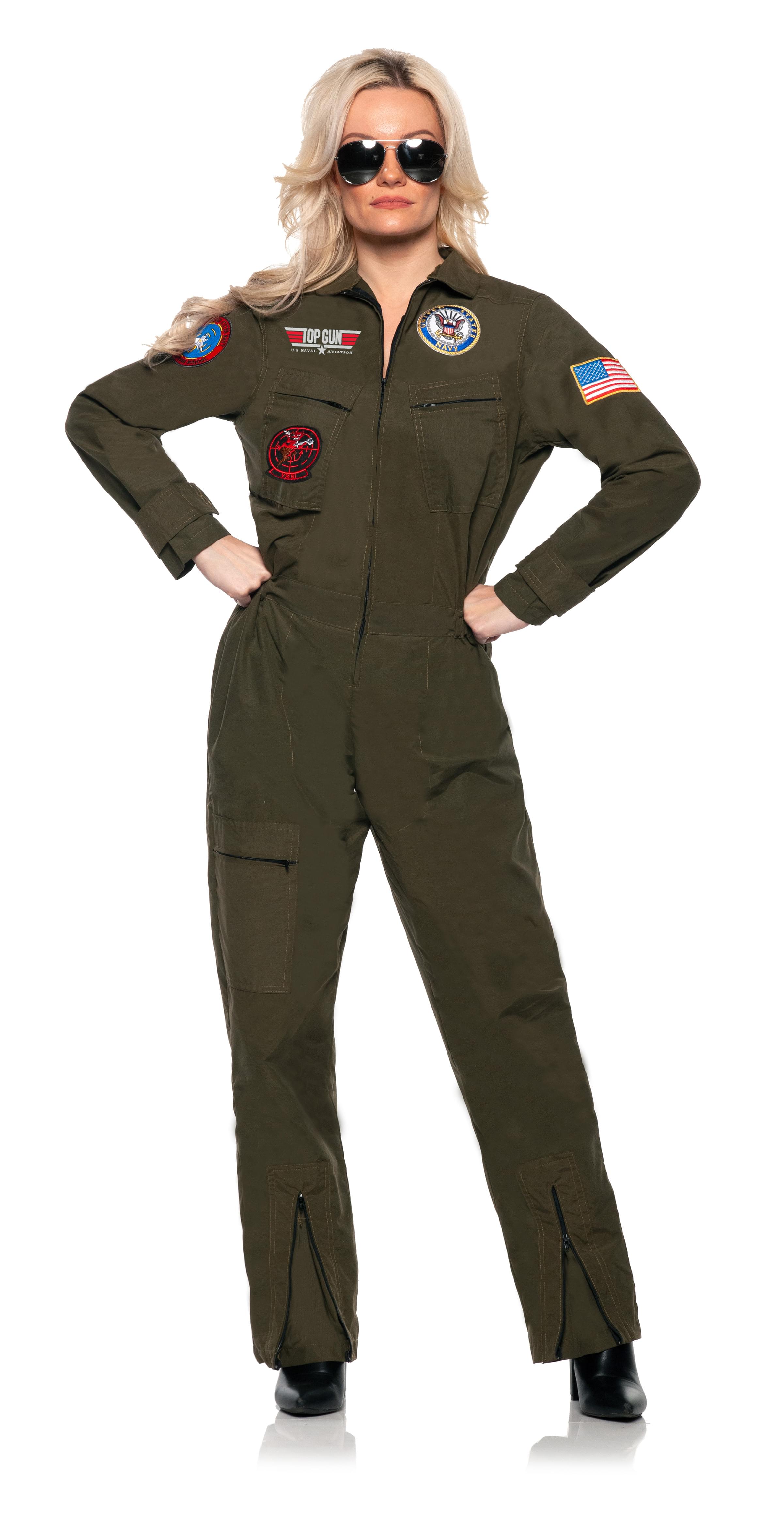 Photos - Fancy Dress NAVY Top Gun Women's Pilot Jumpsuit Adult Costume UDW-30520XL-C 