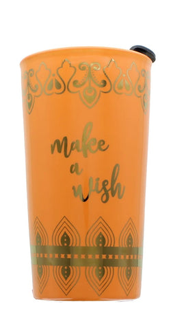 DISNEY ALADDIN MAKE A WISH 16OZ CERAMIC TUMBLER W/ LID