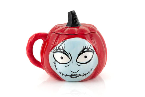 NIGHTMARE BEFORE CHRISTMAS SALLY FIGURAL 26 OZ CERAMIC MUG WITH LID