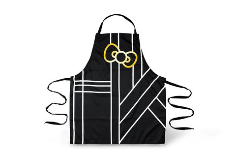 HELLO KITTY PINACHE BLACK AND GOLD ADULT KITCHEN APRON
