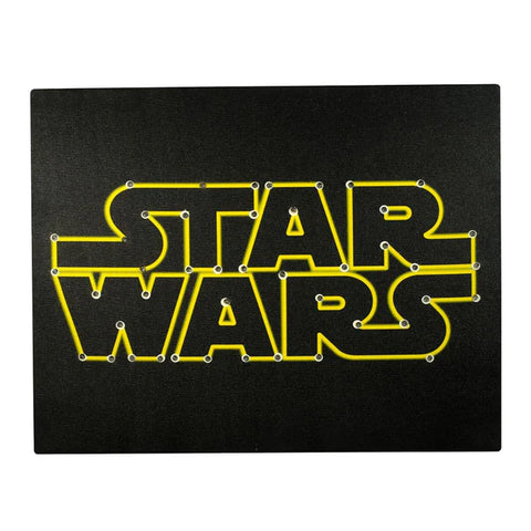 STAR WARS LOGO LIGHT UP 16 X 20 INCH BLACK WALL CANVAS