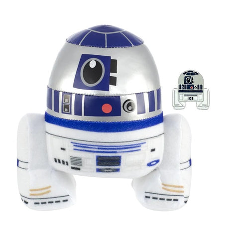 STAR WARS R2-D2 STYLIZED 7 INCH PLUSH WITH ENAMEL PIN