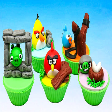 angry bird cup cakes