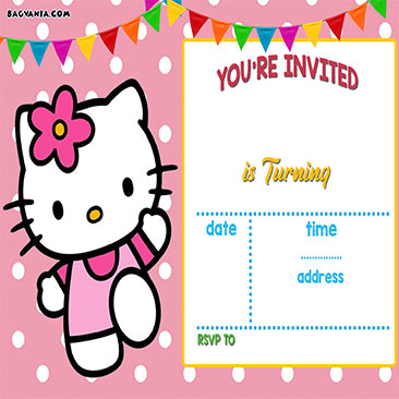 hello kitty birthday invitation