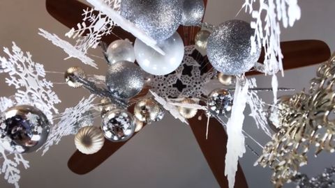 snowflaskes on a chandelier