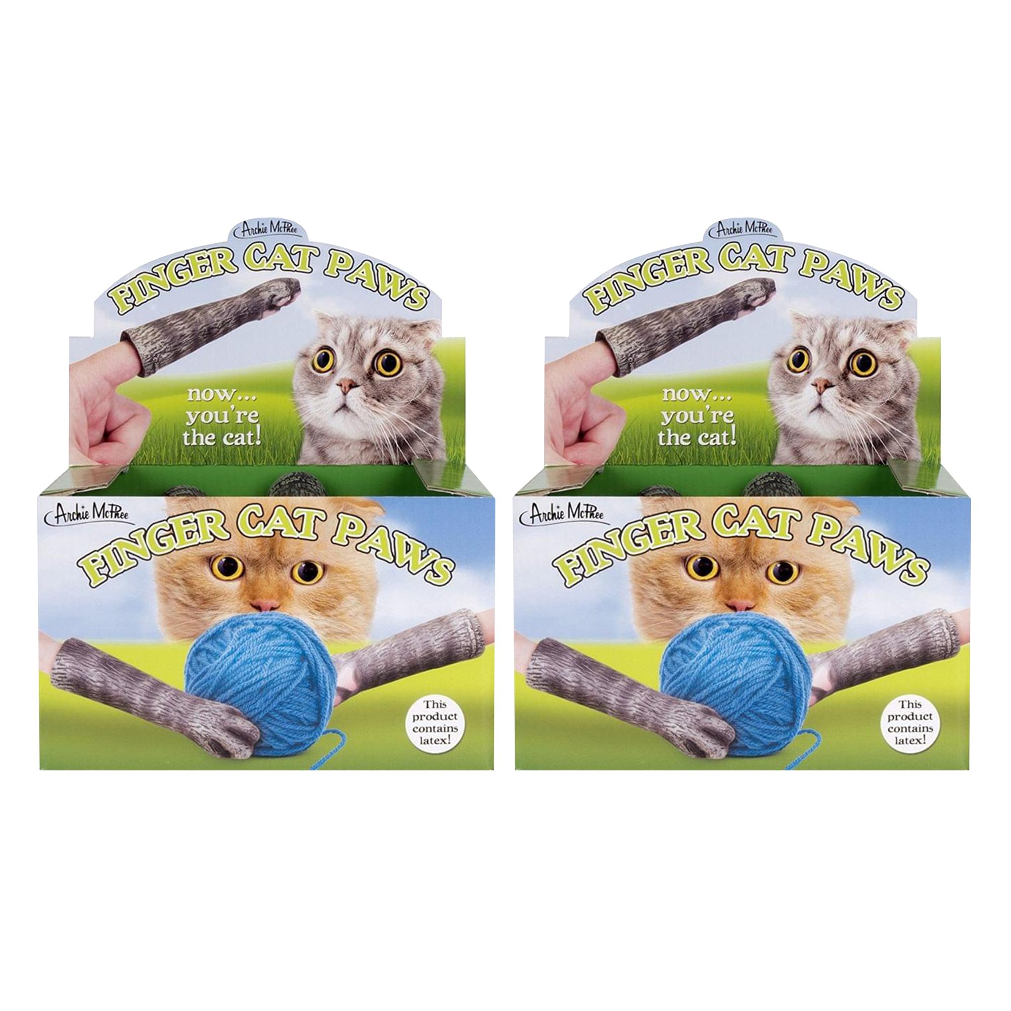 Cat Paws Latex Finger Puppets , Set Of 2