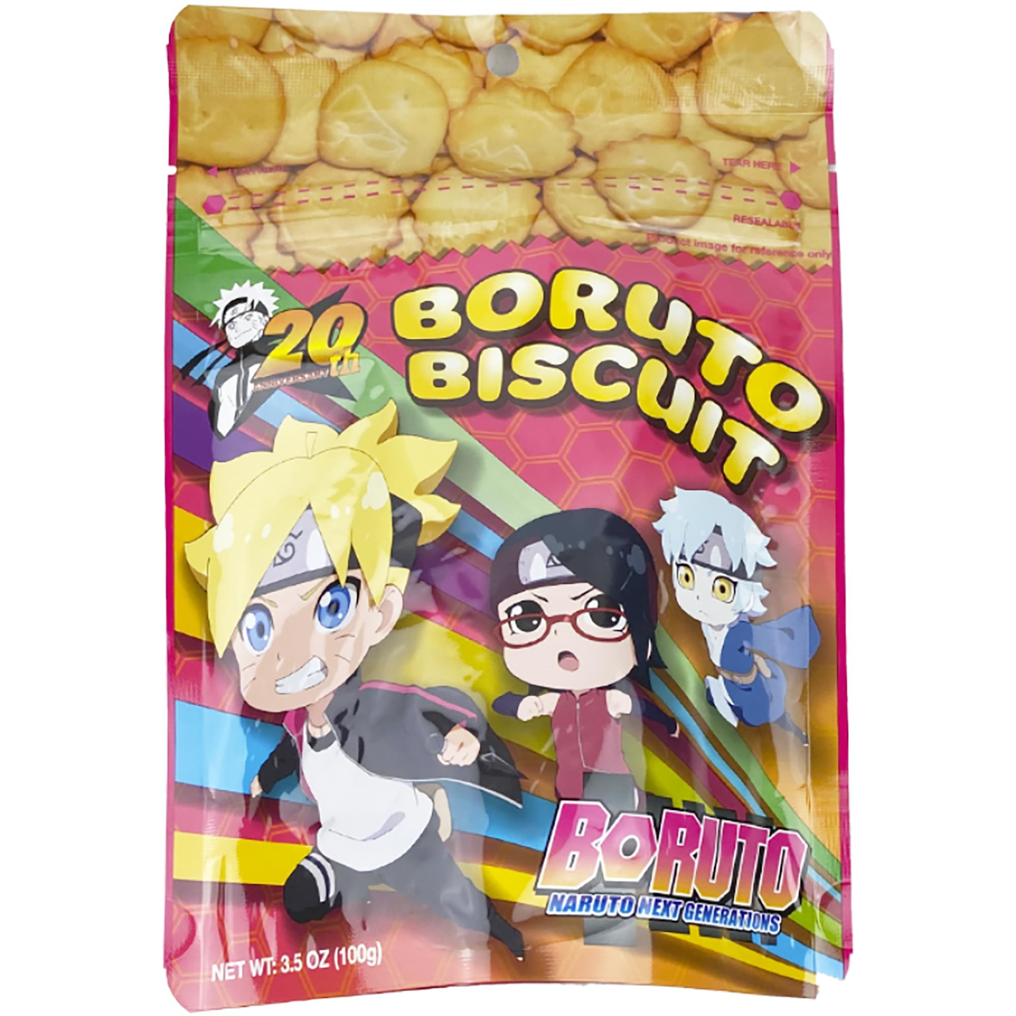 Boruto 20th Anniversary Biscuit Snack , 3.5 Ounce Pack