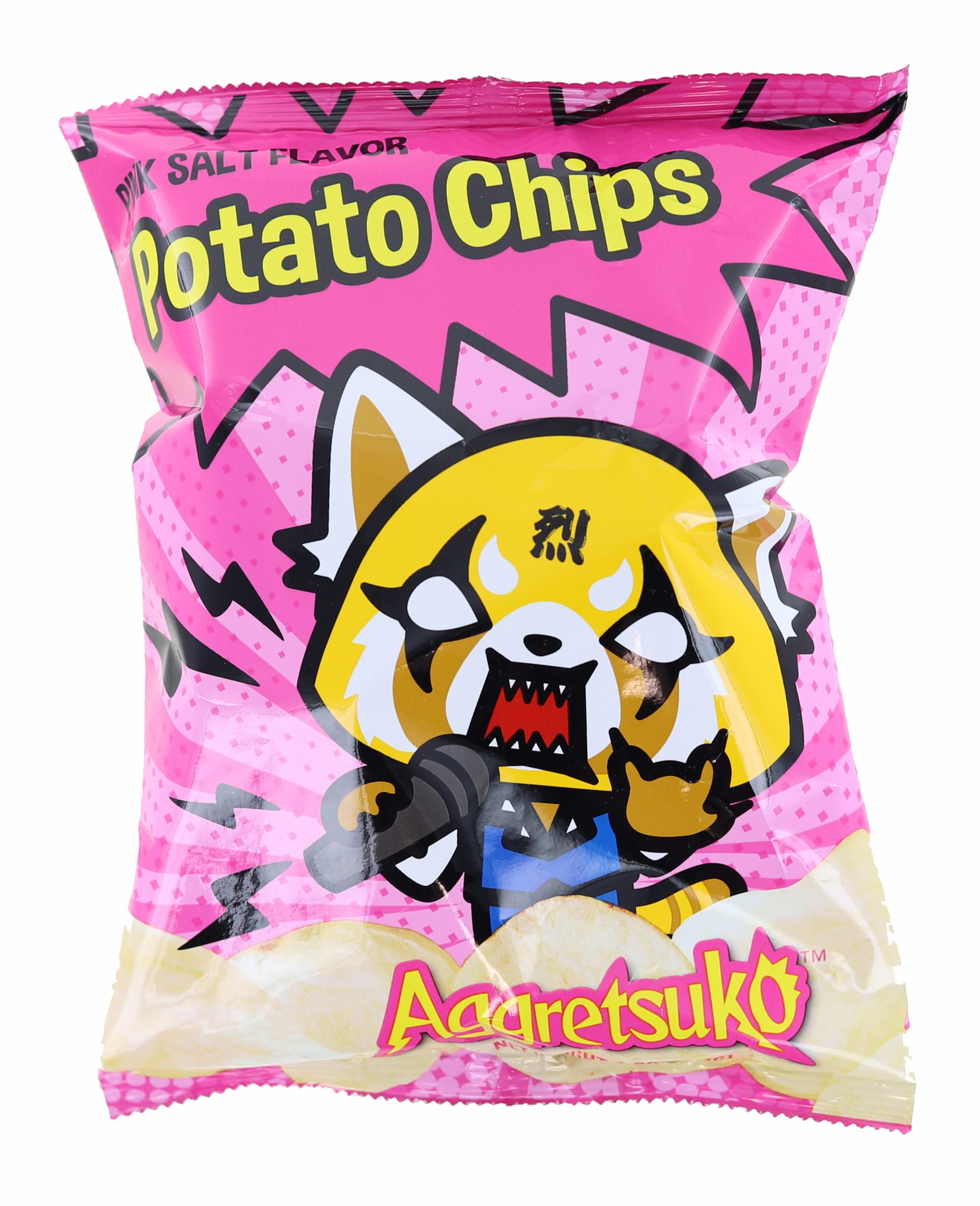 Sanrio Aggretsuko Pink Salt Flavor Potato Chips , 1.9 Ounce Pack