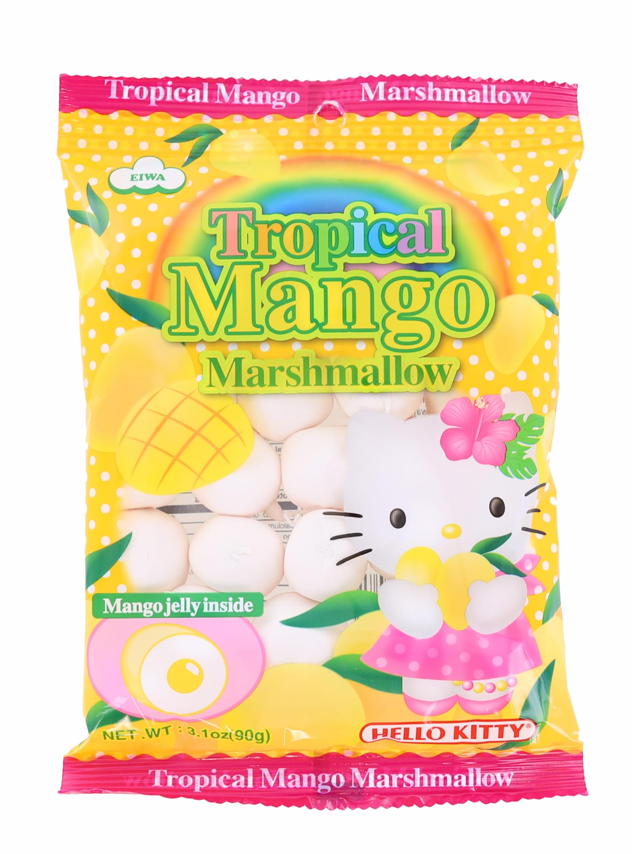 Hello Kitty Marshmallow Tropical Mango Filled Candy , 3.1 Ounce Pack